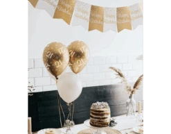 Ballonnen 30 Jaar Goud Wit 30cm 8st -Feestspullen Winkel ballonnen 30 jaar goud wit 30cm 8st 1