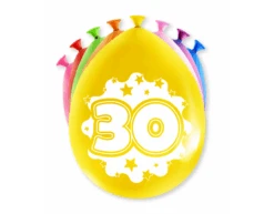 Ballonnen 30 Jaar Hoera 30cm 8st
