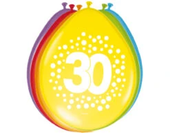 Ballonnen 30 Jaar Stippen 30cm 8st