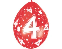 Ballonnen 4 Jaar Versiering 30cm 5st