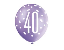 Ballonnen 40 Jaar Stippen 30cm 6st -Feestspullen Winkel ballonnen 40 jaar stippen 30cm 6st 1