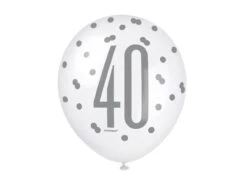 Ballonnen 40 Jaar Stippen 30cm 6st -Feestspullen Winkel ballonnen 40 jaar stippen 30cm 6st 2