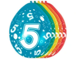 Ballonnen 5 Jaar Versiering 30cm 5st