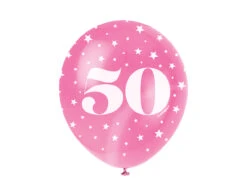 Ballonnen 50 Jaar Confetti 30cm 5st -Feestspullen Winkel ballonnen 50 jaar confetti 30cm 5st 1