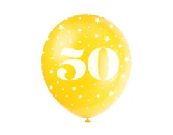 Ballonnen 50 Jaar Confetti 30cm 5st -Feestspullen Winkel ballonnen 50 jaar confetti 30cm 5st 3