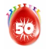 Ballonnen 50 Jaar Hoera 30cm 8st