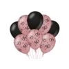 Ballonnen 50 Jaar Rose Zwart 30cm 8st
