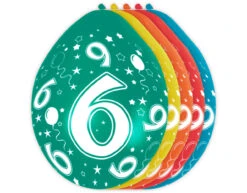 Ballonnen 6 Jaar Versiering 30cm 5st