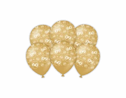 Ballonnen 60 Jaar 30cm 6st