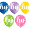 Ballonnen 60 Jaar Confetti 30cm 5st