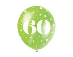 Ballonnen 60 Jaar Confetti 30cm 5st -Feestspullen Winkel ballonnen 60 jaar confetti 30cm 5st 3