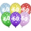 Ballonnen 60 Jaar Gekleurd Metallic 30cm 6st