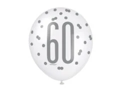 Ballonnen 60 Jaar Stippen 30cm 6st -Feestspullen Winkel ballonnen 60 jaar stippen 30cm 6st 2