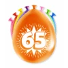 Ballonnen 65 Jaar Hoera 30cm 8st