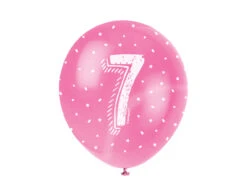 Ballonnen 7 Jaar Confetti 30cm 5st -Feestspullen Winkel ballonnen 7 jaar confetti 30cm 5st 2