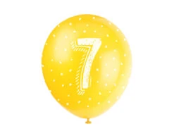 Ballonnen 7 Jaar Confetti 30cm 5st -Feestspullen Winkel ballonnen 7 jaar confetti 30cm 5st 4