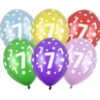 Ballonnen 7 Jaar Gekleurd Metallic 30cm 6st
