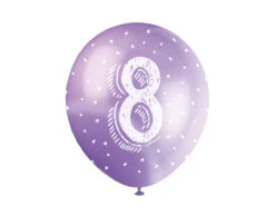 Ballonnen 8 Jaar Confetti 30cm 5st -Feestspullen Winkel ballonnen 8 jaar confetti 30cm 5st 4