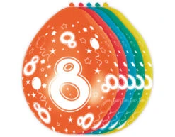 Ballonnen 8 Jaar Versiering 30cm 5st