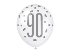Ballonnen 90 Jaar Stippen 30cm 6st -Feestspullen Winkel ballonnen 90 jaar stippen 30cm 6st 2