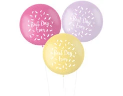 Ballonnen Best Day Ever Roze 80cm 3st