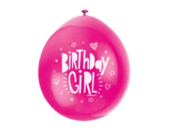 Ballonnen Birthday Girl 28cm 10st -Feestspullen Winkel ballonnen birthday girl 28cm 10st 2