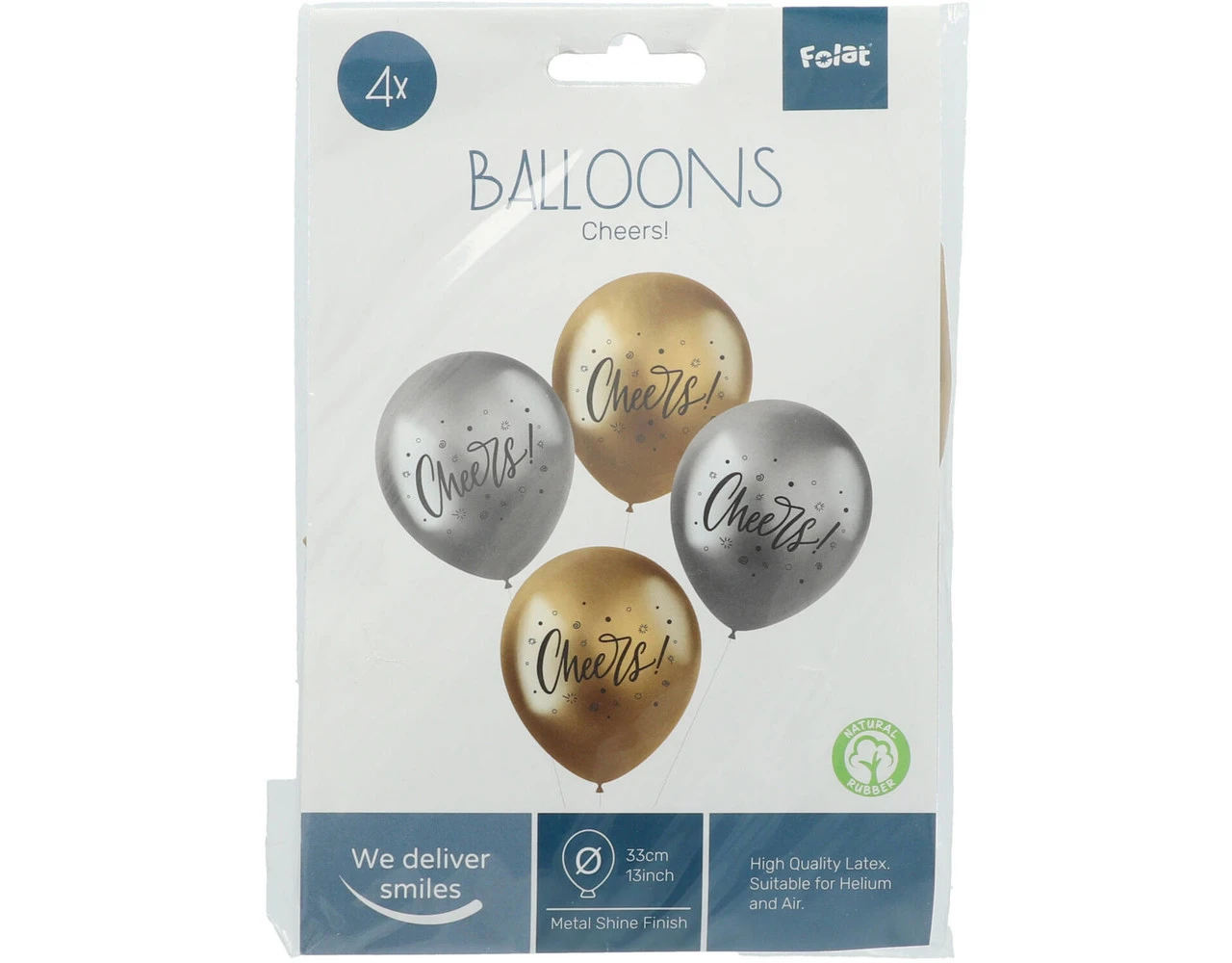 Ballonnen Cheers 33cm 4st 2 Ballonnen Cheers 33cm 4st - Afbeelding 2