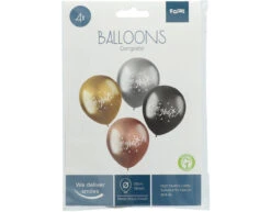 Ballonnen Congrats 33cm 4st -Feestspullen Winkel ballonnen congrats 33cm 4st 2