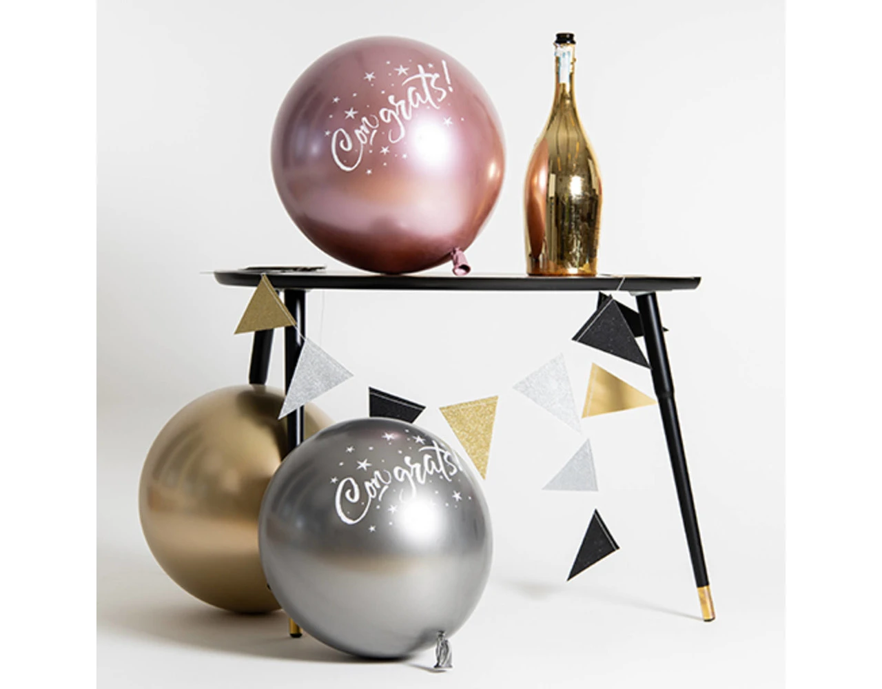 Ballonnen Congrats Paars Groen Blauw 48cm 3st 4 Ballonnen Congrats Paars Groen Blauw 48cm 3st - Afbeelding 4