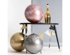 Ballonnen Congrats Zwart Zilver Goud 48cm 3st -Feestspullen Winkel ballonnen congrats zwart zilver goud 48cm 3st 3