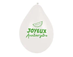 Ballonnen Fruit Joyeux Anniversaire Dubbelzijdig 25cm 6st -Feestspullen Winkel ballonnen fruit joyeux anniversaire dubbelzijdig 2 2