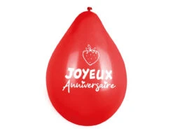 Ballonnen Fruit Joyeux Anniversaire Dubbelzijdig 25cm 6st -Feestspullen Winkel ballonnen fruit joyeux anniversaire dubbelzijdig 2 3