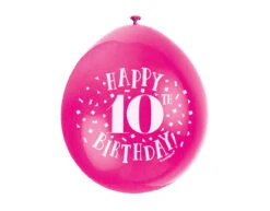 Ballonnen Happy Birthday 10 Jaar 28cm 10st -Feestspullen Winkel ballonnen happy birthday 10 jaar 28cm 10st 4