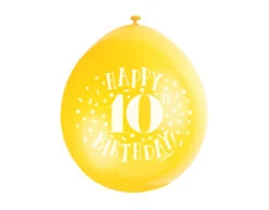 Ballonnen Happy Birthday 10 Jaar 28cm 10st -Feestspullen Winkel ballonnen happy birthday 10 jaar 28cm 10st 5