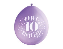 Ballonnen Happy Birthday 10 Jaar 28cm 10st -Feestspullen Winkel ballonnen happy birthday 10 jaar 28cm 10st 7