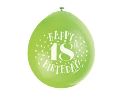 Ballonnen Happy Birthday 18 Jaar 28cm 10st -Feestspullen Winkel ballonnen happy birthday 18 jaar 28cm 10st 4