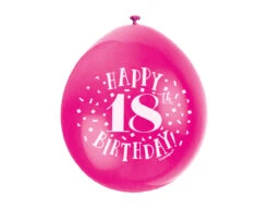 Ballonnen Happy Birthday 18 Jaar 28cm 10st -Feestspullen Winkel ballonnen happy birthday 18 jaar 28cm 10st 5