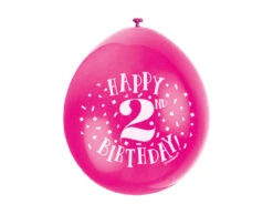 Ballonnen Happy Birthday 2 Jaar 28cm 10st -Feestspullen Winkel ballonnen happy birthday 2 jaar 28cm 10st 3