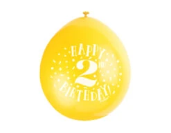 Ballonnen Happy Birthday 2 Jaar 28cm 10st -Feestspullen Winkel ballonnen happy birthday 2 jaar 28cm 10st 5