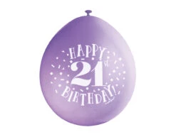 Ballonnen Happy Birthday 21 Jaar 28cm 10st -Feestspullen Winkel ballonnen happy birthday 21 jaar 28cm 10st 3