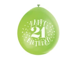 Ballonnen Happy Birthday 21 Jaar 28cm 10st -Feestspullen Winkel ballonnen happy birthday 21 jaar 28cm 10st 5