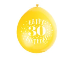 Ballonnen Happy Birthday 30 Jaar 28cm 10st -Feestspullen Winkel ballonnen happy birthday 30 jaar 28cm 10st 2