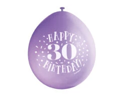Ballonnen Happy Birthday 30 Jaar 28cm 10st -Feestspullen Winkel ballonnen happy birthday 30 jaar 28cm 10st 3