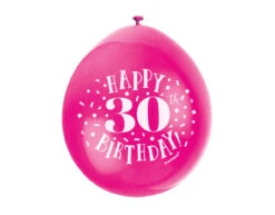 Ballonnen Happy Birthday 30 Jaar 28cm 10st -Feestspullen Winkel ballonnen happy birthday 30 jaar 28cm 10st 4