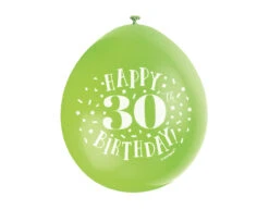 Ballonnen Happy Birthday 30 Jaar 28cm 10st -Feestspullen Winkel ballonnen happy birthday 30 jaar 28cm 10st 5