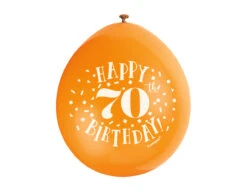 Ballonnen Happy Birthday 70 Jaar 28cm 10st -Feestspullen Winkel ballonnen happy birthday 70 jaar 28cm 10st 2
