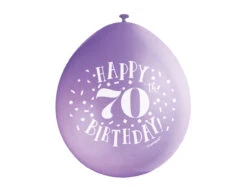 Ballonnen Happy Birthday 70 Jaar 28cm 10st -Feestspullen Winkel ballonnen happy birthday 70 jaar 28cm 10st 3
