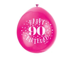 Ballonnen Happy Birthday 90 Jaar 28cm 10st -Feestspullen Winkel ballonnen happy birthday 90 jaar 28cm 10st 3