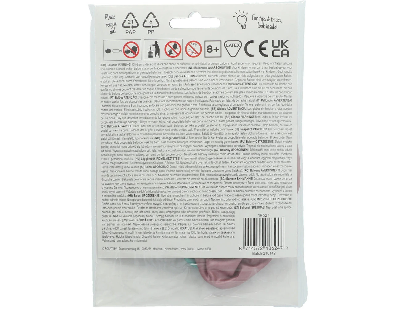 Ballonnen Happy Birthday Paars Groen Blauw 48cm 3st 3 Ballonnen Happy Birthday Paars Groen Blauw 48cm 3st - Afbeelding 3