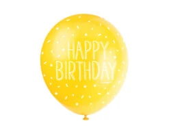 Ballonnen Happy Birthday Stippen 30cm 5st -Feestspullen Winkel ballonnen happy birthday stippen 30cm 5st 1